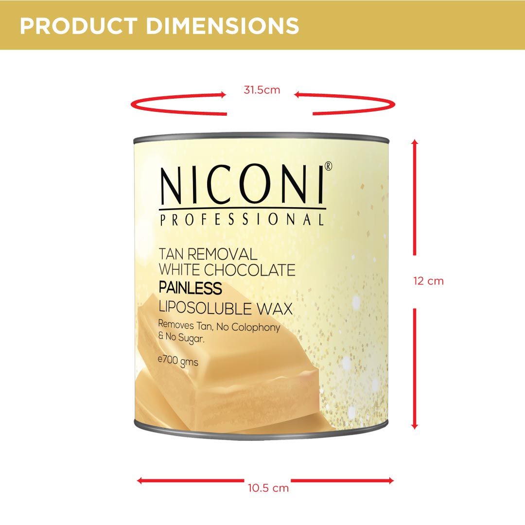 NICONI Painless Liposoluble White Chocolate Wax (700 gm) (White Chocolate)