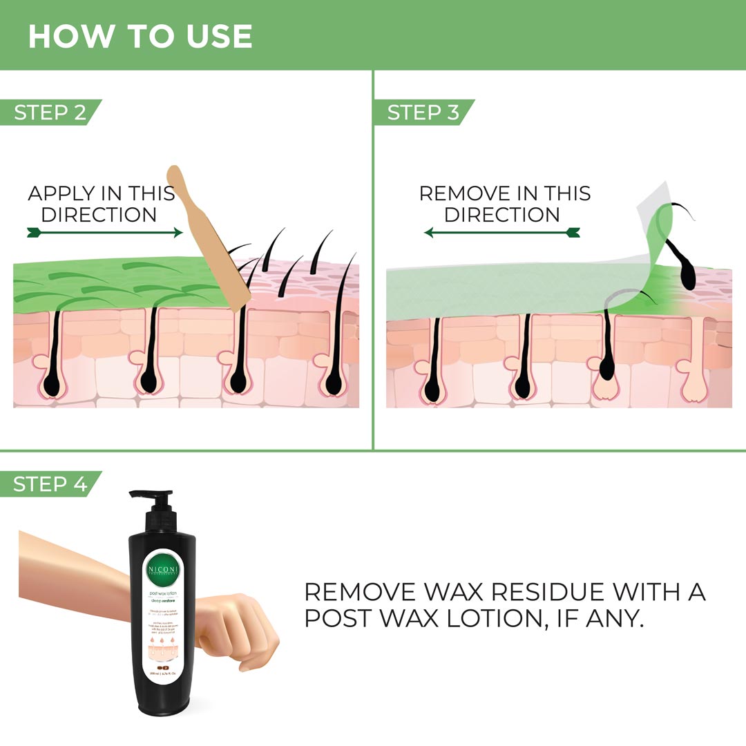 NICONI Painless Liposoluble Hair Removal Wax (Aloe Vera)