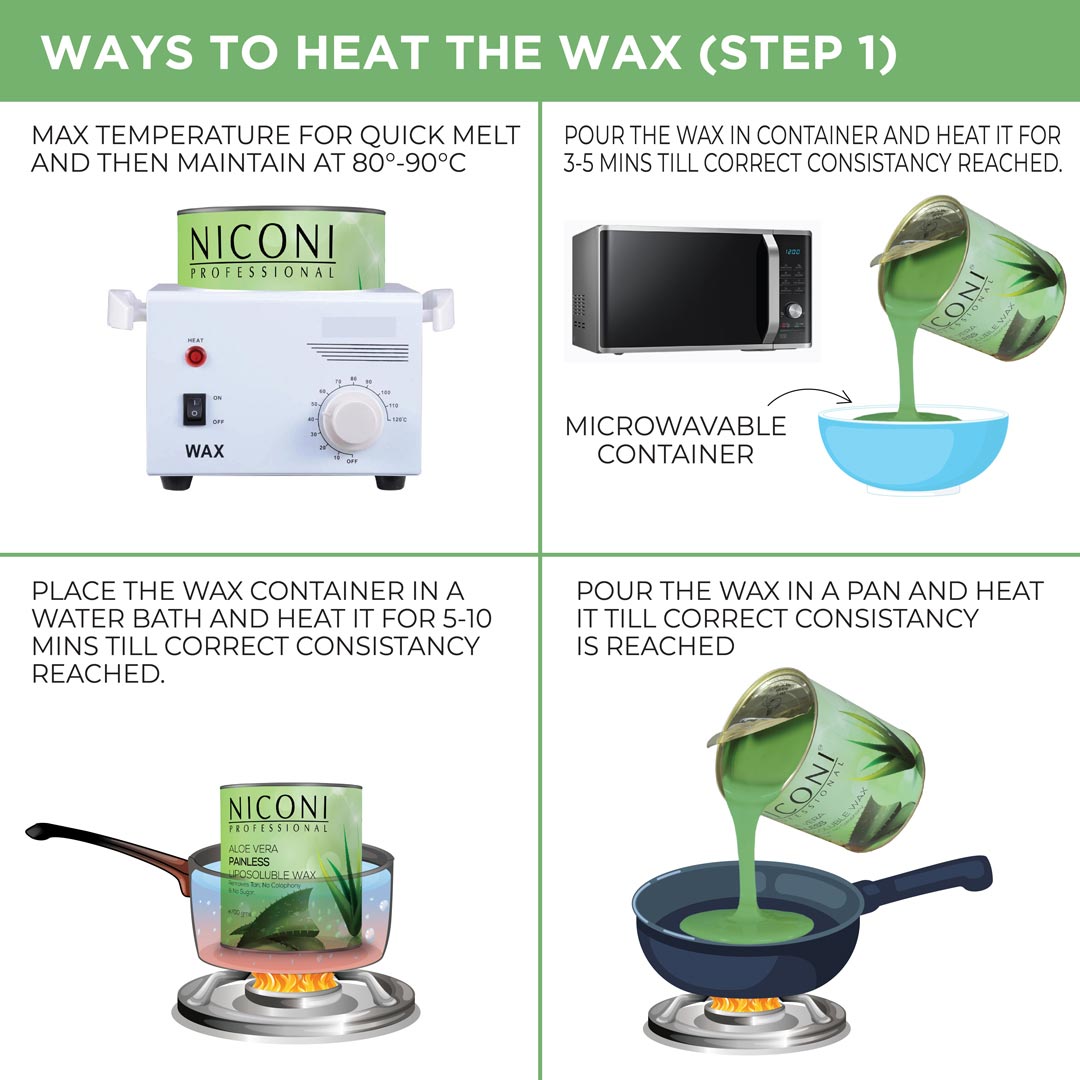 NICONI Painless Liposoluble Hair Removal Wax (Aloe Vera)