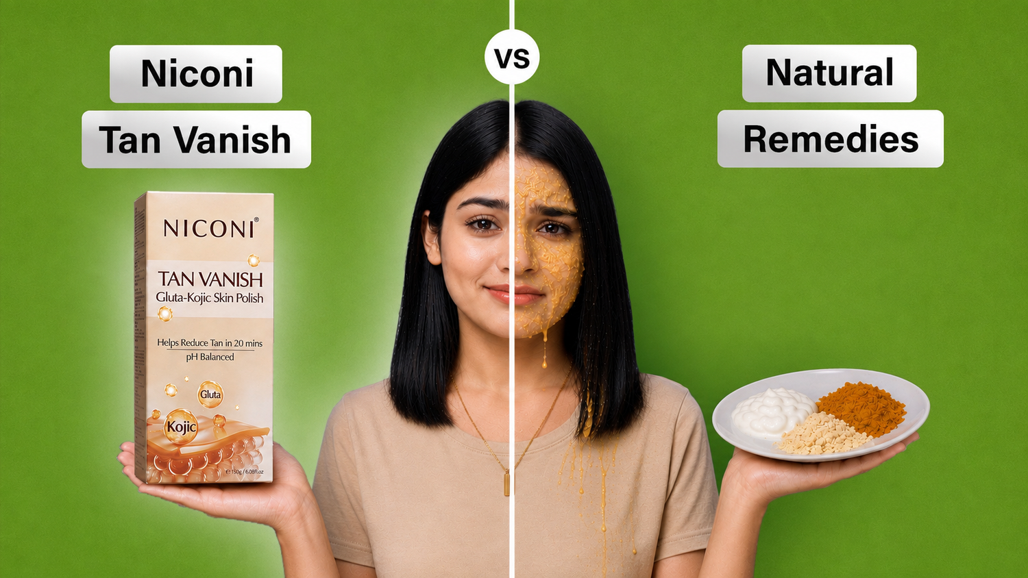 Niconi Tan Vanish vs Natural Remedies for Tan Removal