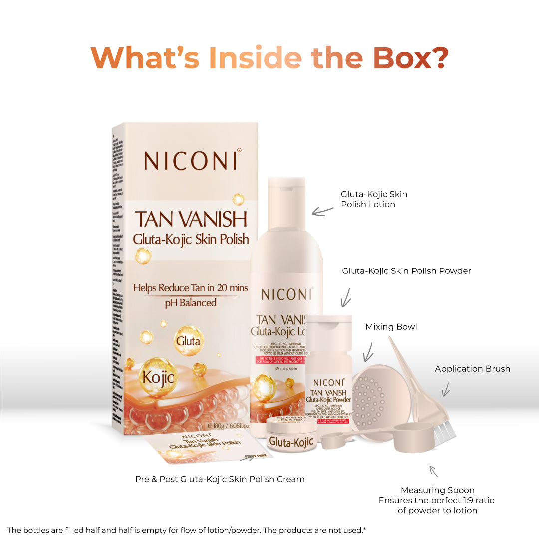 Niconi Tan Vanish Gluta-Kojic Skin Polish | Instant Tan Removal in under 20 minutes!