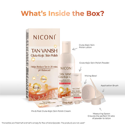 Niconi Tan Vanish Gluta-Kojic Skin Polish | Instant Tan Removal in under 20 minutes!