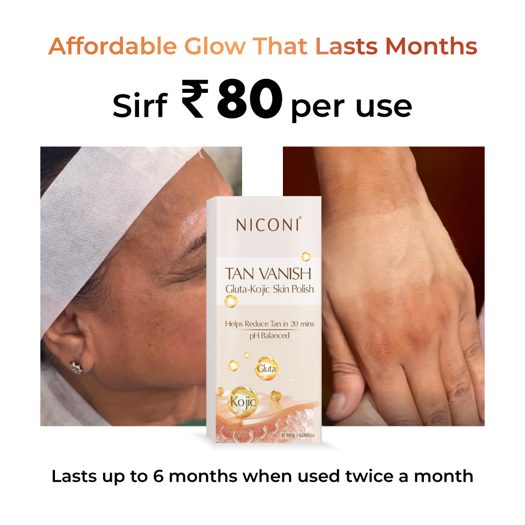 Niconi Tan Vanish Gluta-Kojic Skin Polish 180g (80 Rs per use)