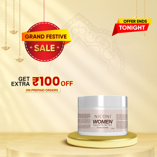 Niconi Women Enzyme De-Tan Pack For Face & Body-(60g)
