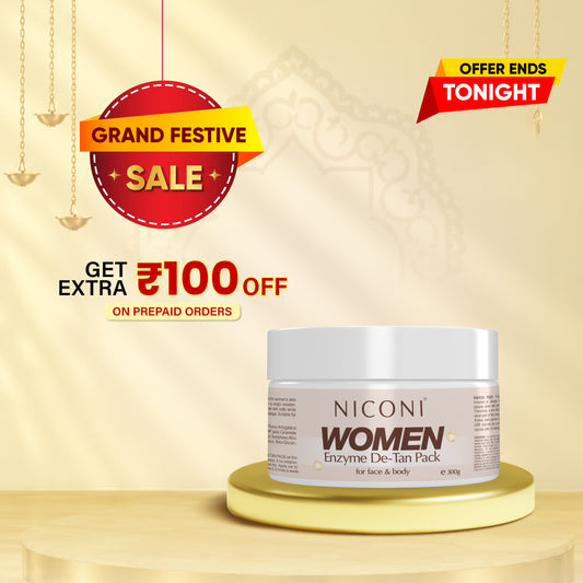 Niconi Women Enzyme De-Tan Pack For Face & Body-(300g)