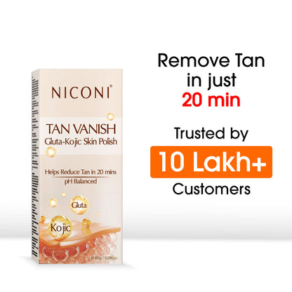 Niconi Tan Vanish Gluta-Kojic Skin Polish | Instant Tan Removal in under 20 minutes!