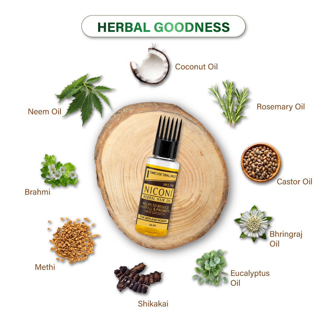 Niconi Herbal Hair Oil Testing Bottle 20 ml