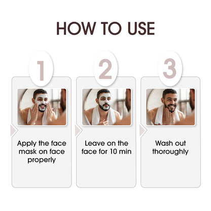 Niconi Men Enzyme De-Tan Pack For Face & Body (300g)