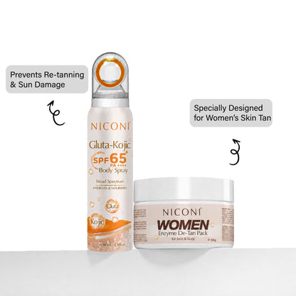 De-Tan with Sun Protection Combo for Women