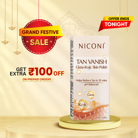 Niconi Tan Vanish Gluta-Kojic Skin Polish 180g (₹80 per use)