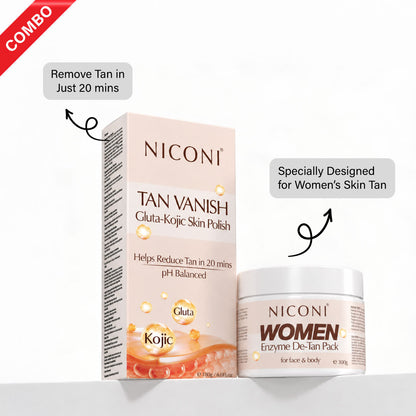 Niconi Tan Vanish + Women De-tan Pack Combo