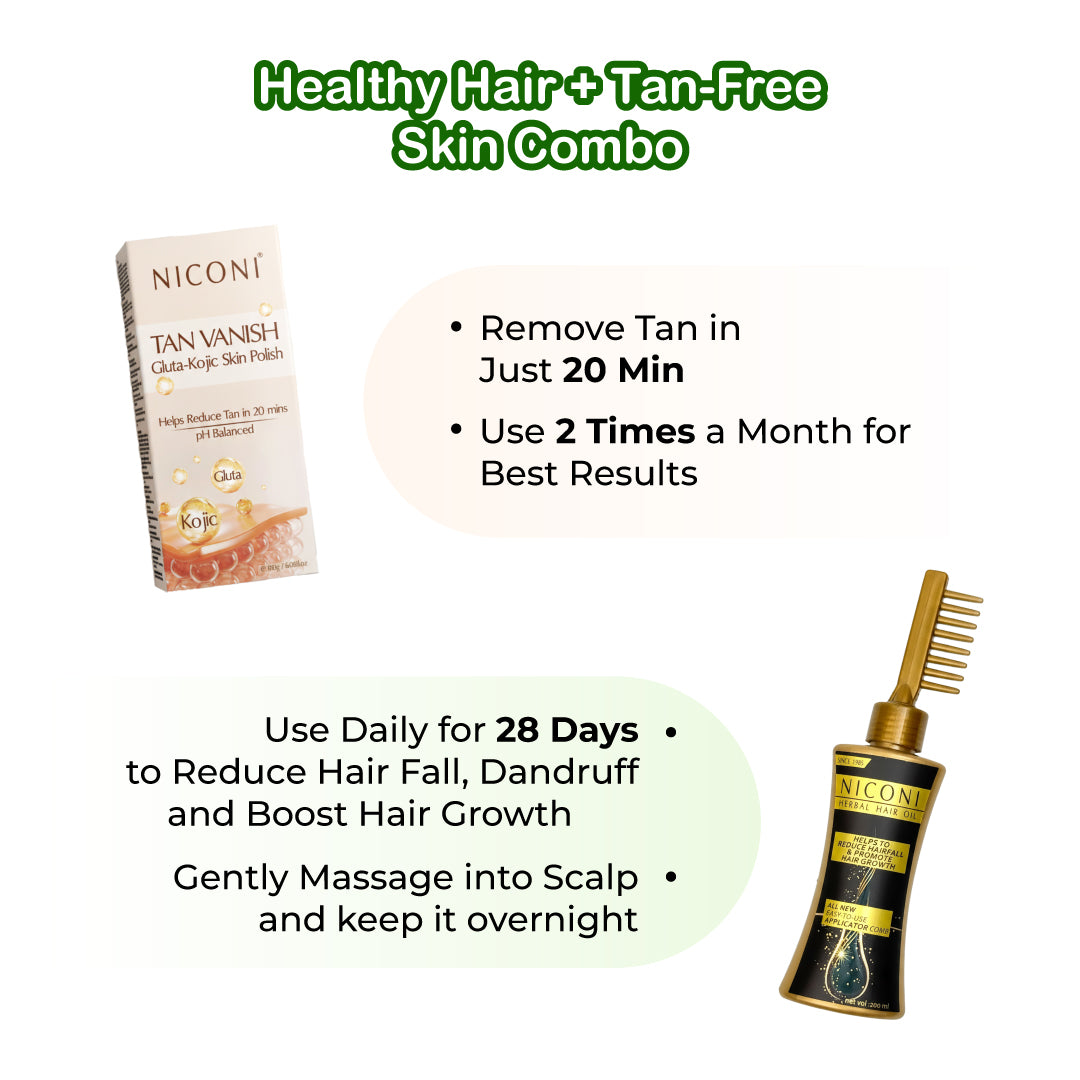 Tan Vanish & Herbal Hair Oil Combo
