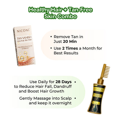 Tan Vanish & Herbal Hair Oil Combo