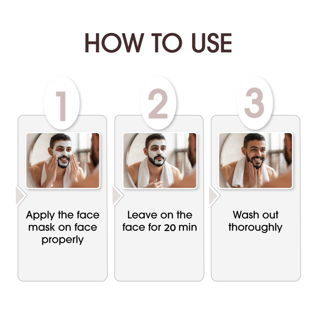 Niconi Men Enzyme De-Tan Pack For Face & Body (300g)