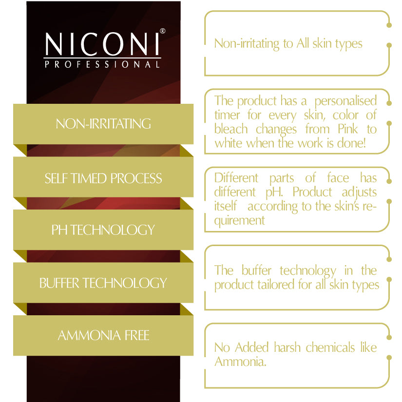Niconi D- Tan Ammonia Free Oxygen Bleach For Sensitive & Dry Skin-600 g - NICONI