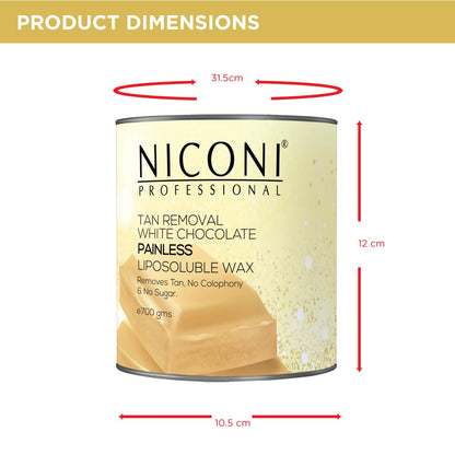 NICONI Painless Liposoluble White Chocolate Wax (700 gm) (White Chocolate)