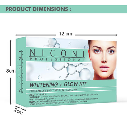 NICONI Whitening And Glow Facial Kit For Advanced Whitening, Brightening And Glow 53 gm (1 time use)