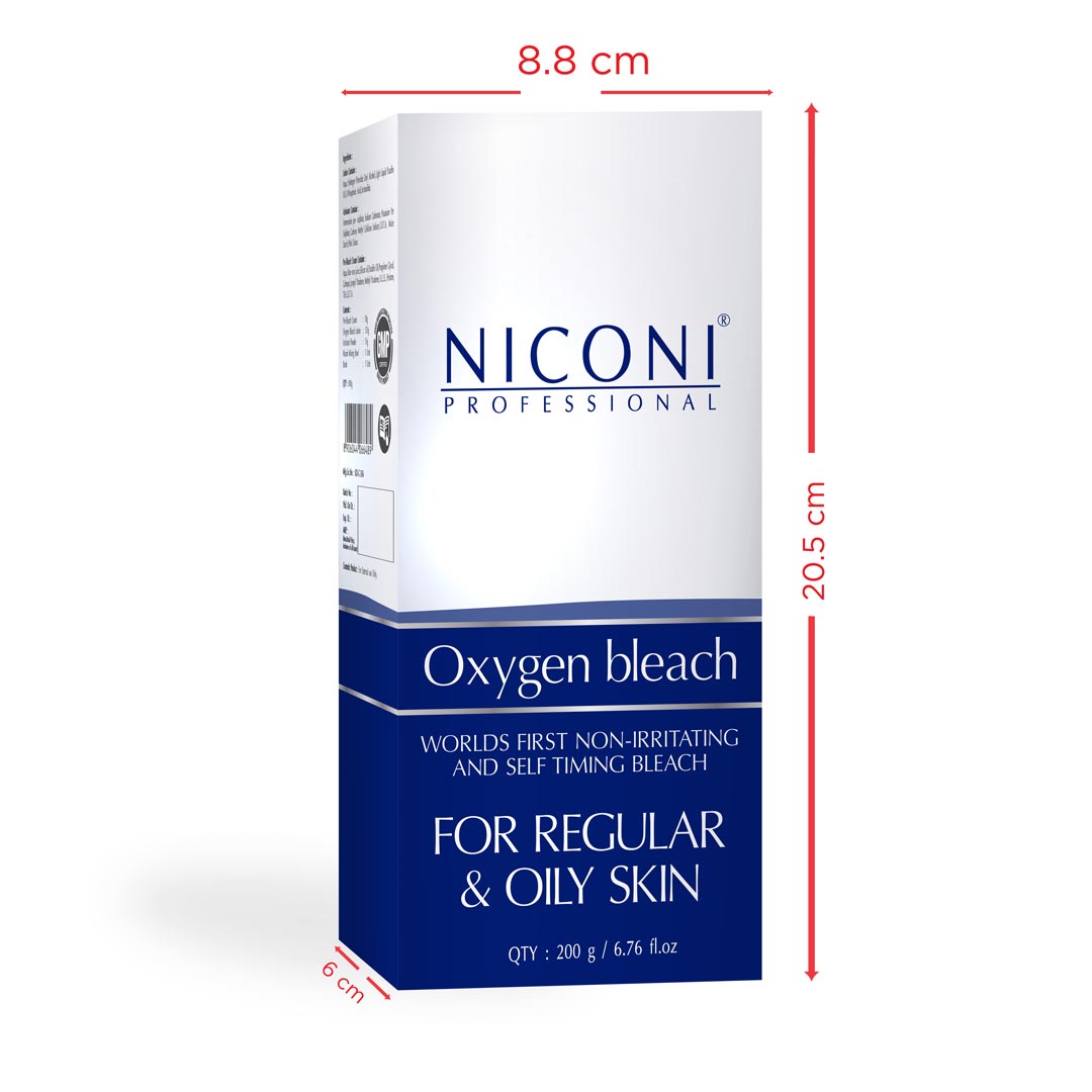NICONI Oxygen Bleach for Regular and Oily skin For Men And Women Face And Body - 200 gm