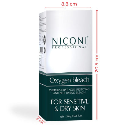 NICONI Oxygen Bleach For Sensitive And Dry Skin For Men And Women Face And Body - 200 gm