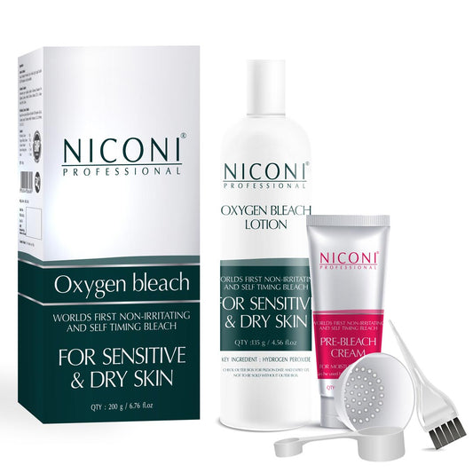 NICONI Oxygen Bleach For Sensitive And Dry Skin For Men And Women Face And Body - 200 gm